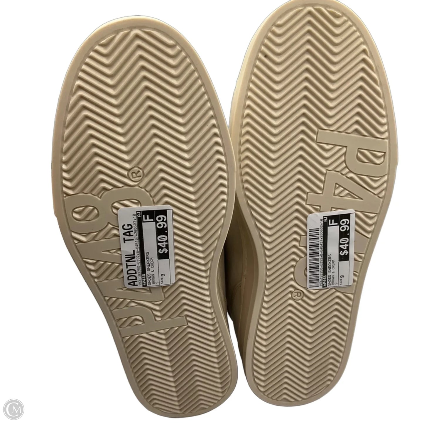 Shoes Sneakers By P448 In Brown & Cream, Size: 9