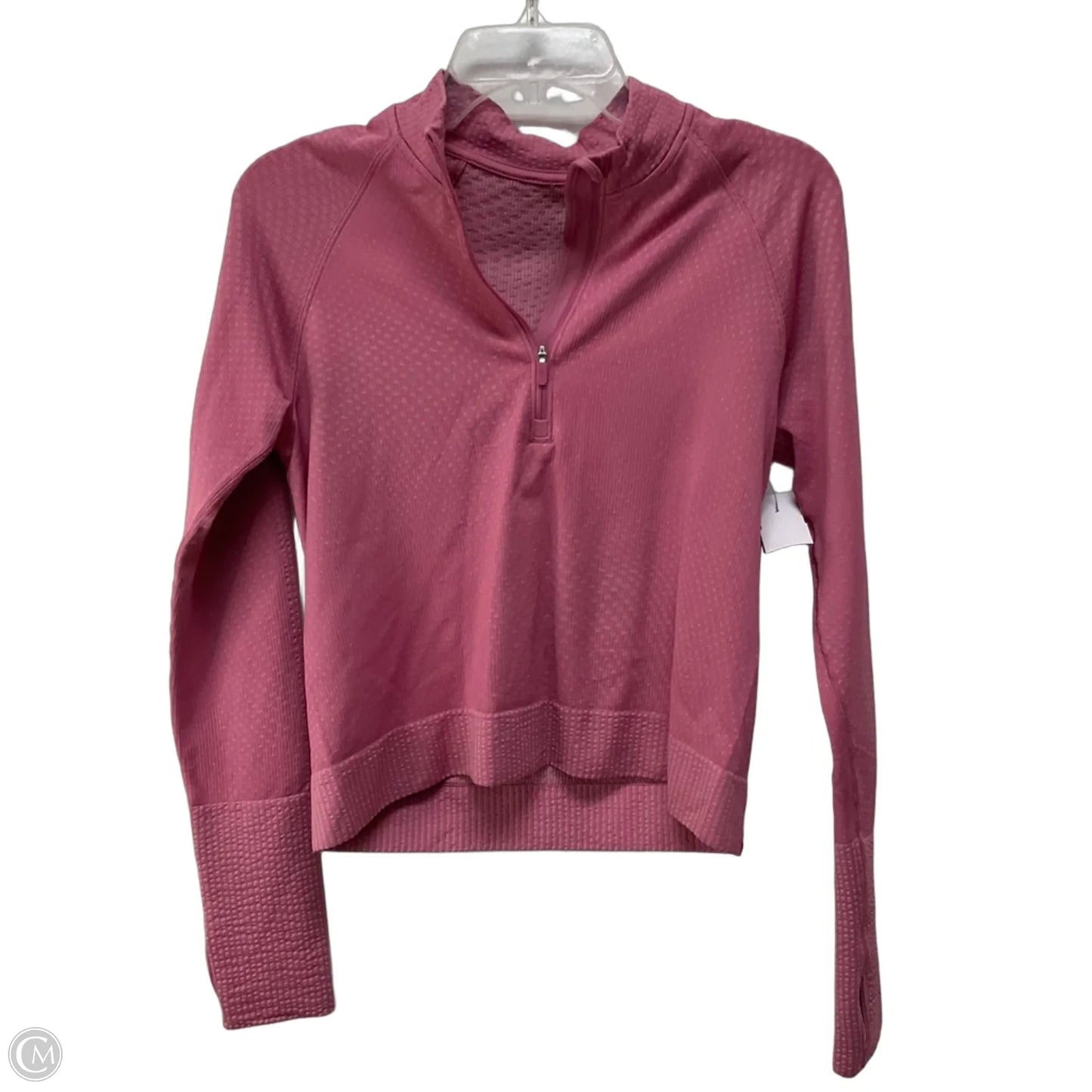 Athletic Top Long Sleeve Collar By Lululemon In Pink, Size: 6