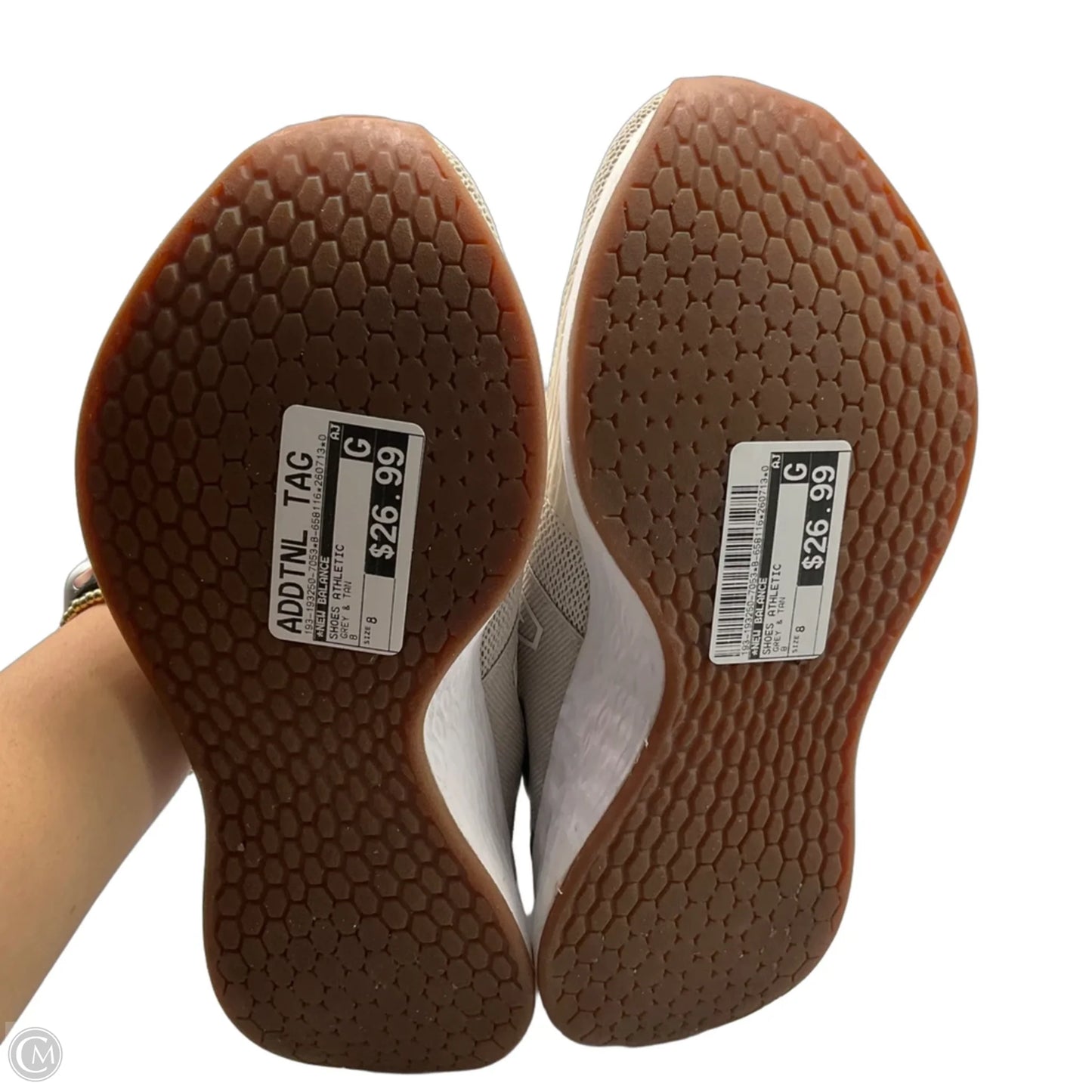 Shoes Athletic By New Balance In Grey & Tan, Size: 8