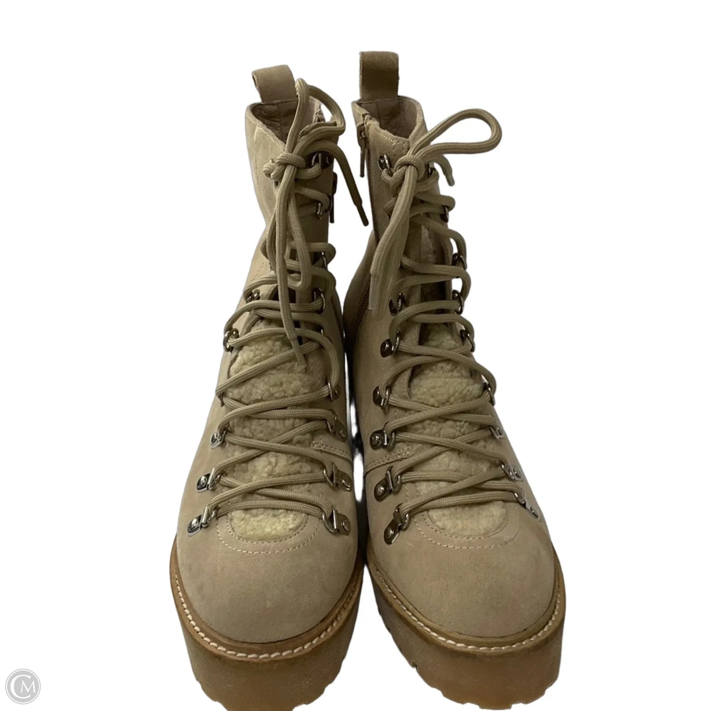 Boots Ankle Heels By Jeffrey Campbell In Tan, Size: 9.5