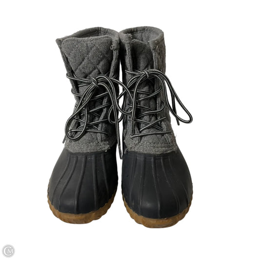 Boots Ankle Flats By Union Bay In Black & Grey, Size: 6.5