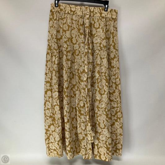 Skirt Midi By The Great. In Tan & White, Size: M