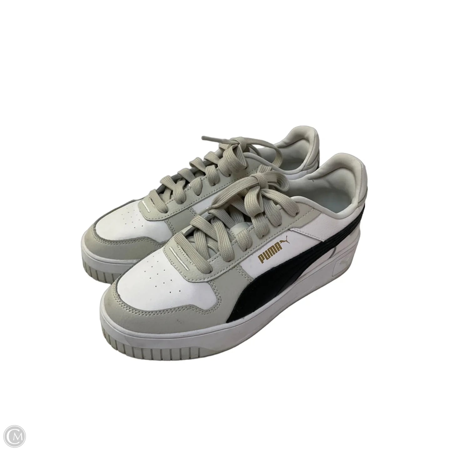 Shoes Sneakers By Puma In Black & White, Size: 5