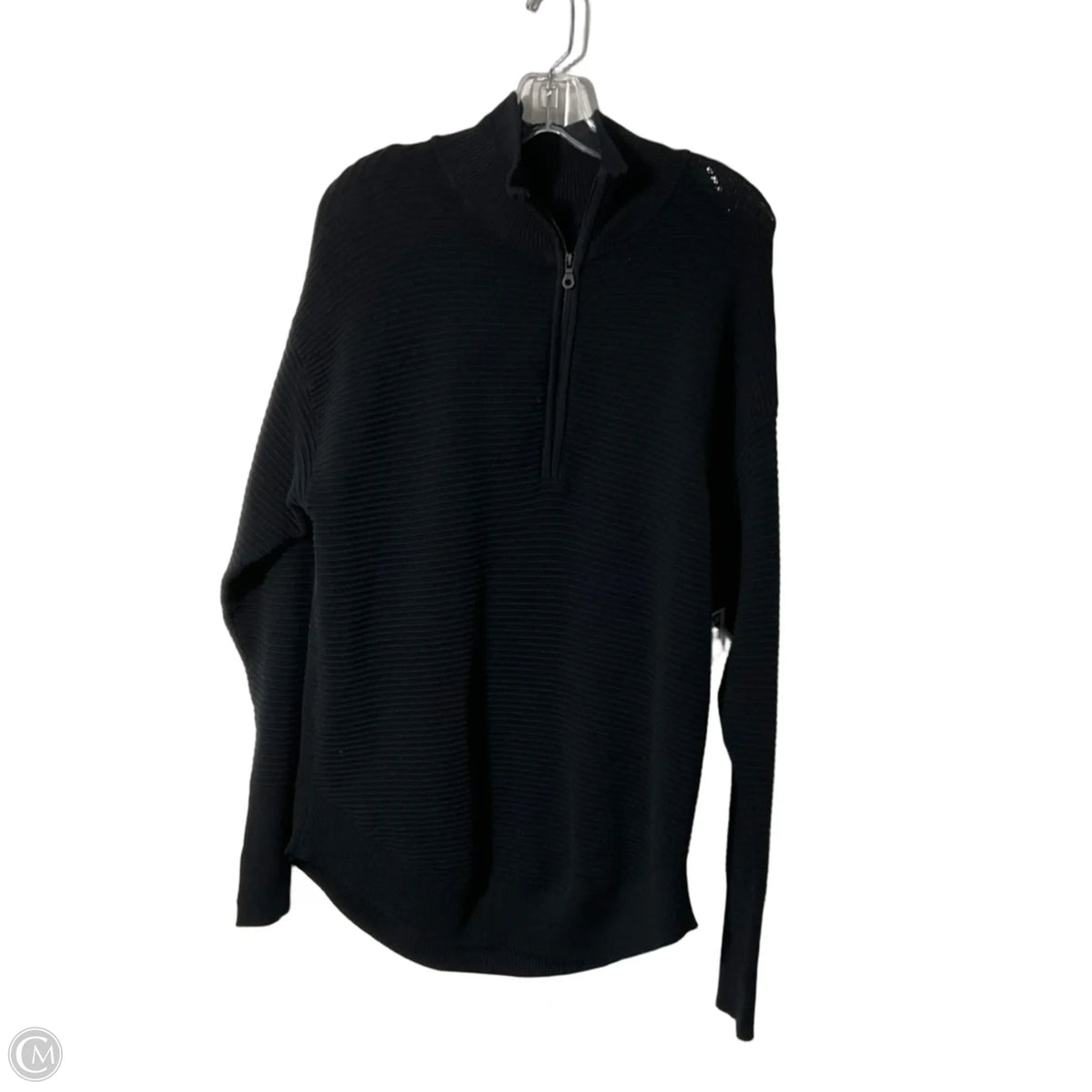 Athletic Sweatshirt Collar By Offline In Black, Size: S