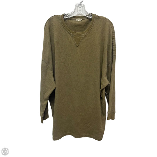 Top Long Sleeve By Free People In Green, Size: M