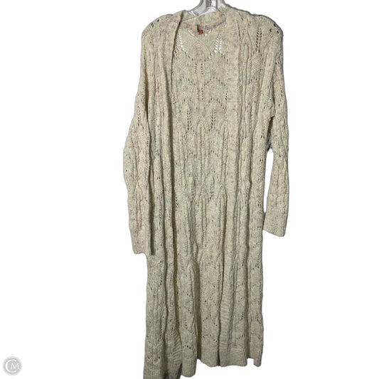 Sweater Cardigan By Pilcro In Tan, Size: L