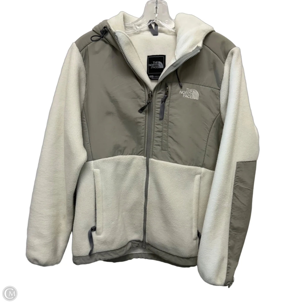 Athletic Jacket By The North Face In Grey & White, Size: M