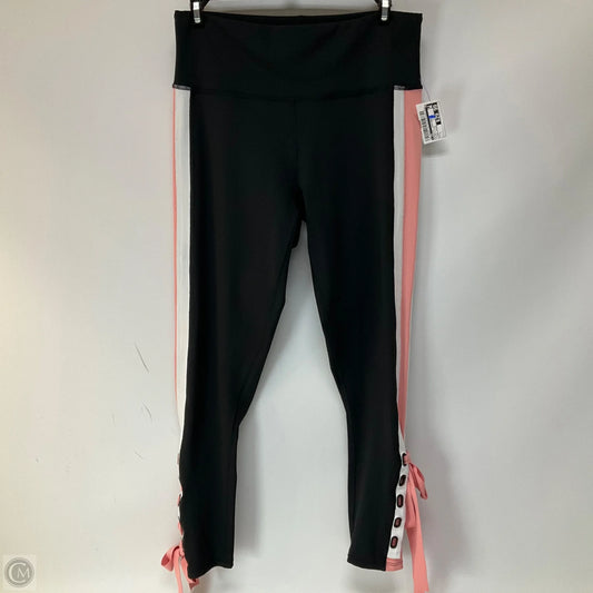 Athletic Leggings By Cma In Black & Pink, Size: L
