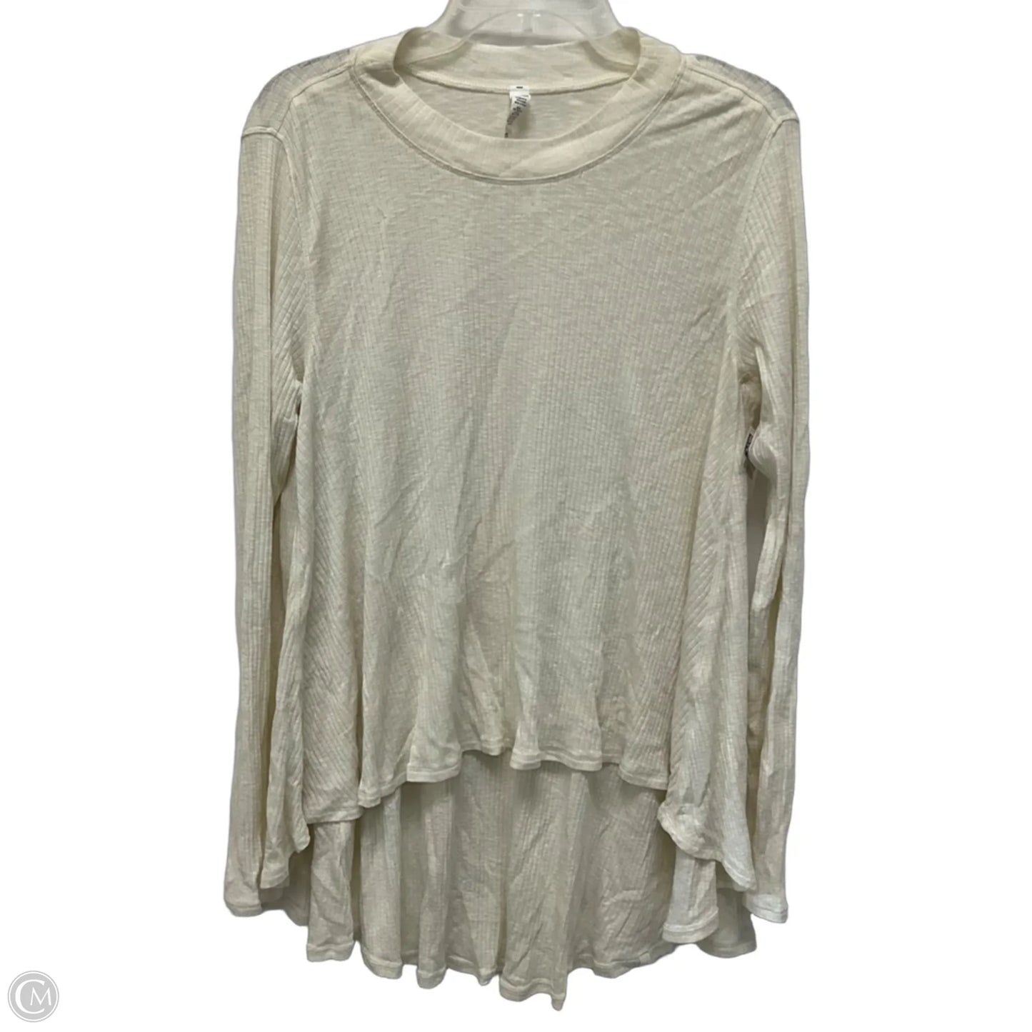 Athletic Top Long Sleeve Crewneck By Lululemon In Cream, Size: M