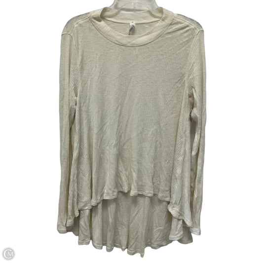 Athletic Top Long Sleeve Crewneck By Lululemon In Cream, Size: M