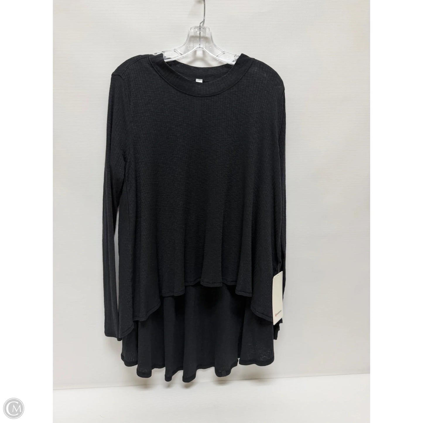 Athletic Top Long Sleeve Crewneck By Lululemon In Black, Size: M