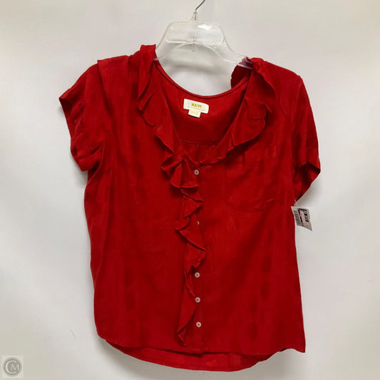 Top Short Sleeve By Maeve In Red, Size: M