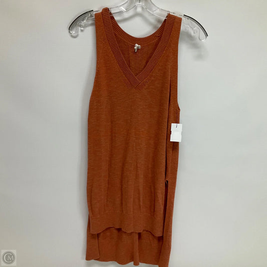 Top Sleeveless By Anthropologie In Orange, Size: S