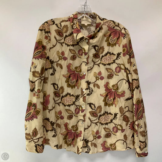 Blouse Long Sleeve By Sezane In Floral Print, Size: M