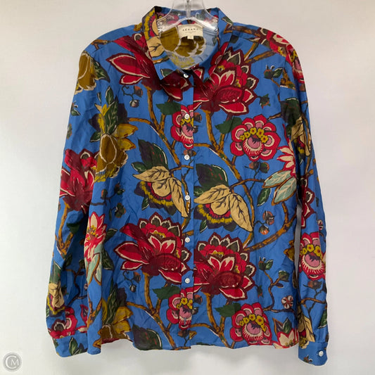 Top Long Sleeve By Sezane In Floral Print, Size: M
