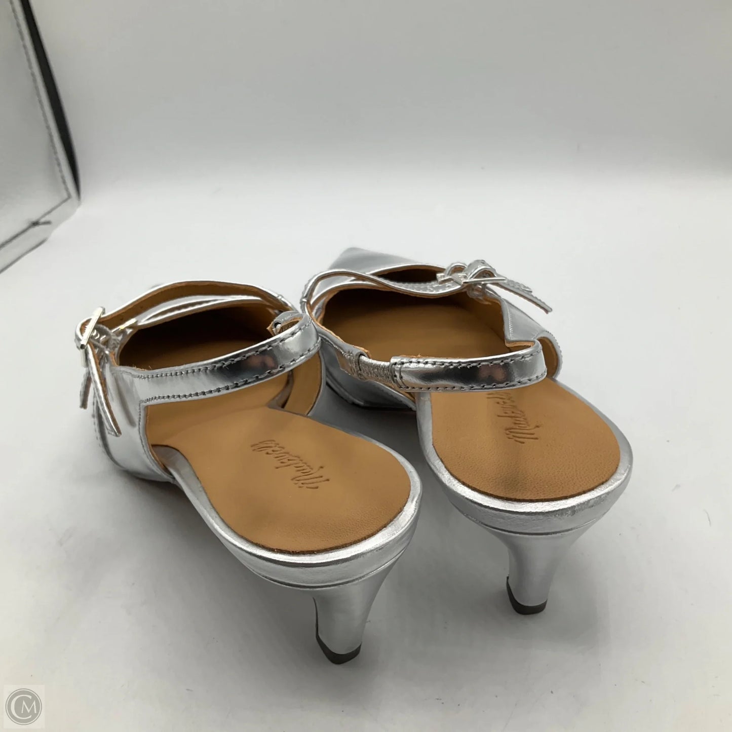 Shoes Heels Kitten By Madewell In Silver, Size: 7