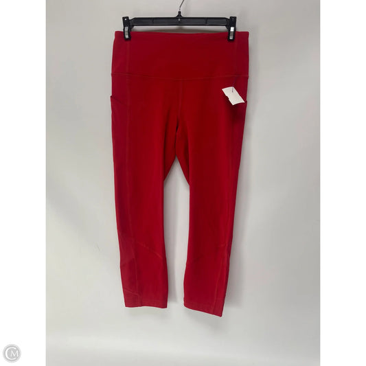 Athletic Capris By Lululemon In Red, Size: 6