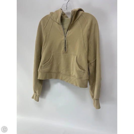 Athletic Sweatshirt Hoodie By Lululemon In Tan, Size: Xs