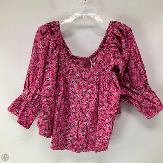 Top Long Sleeve By Free People In Pink, Size: L