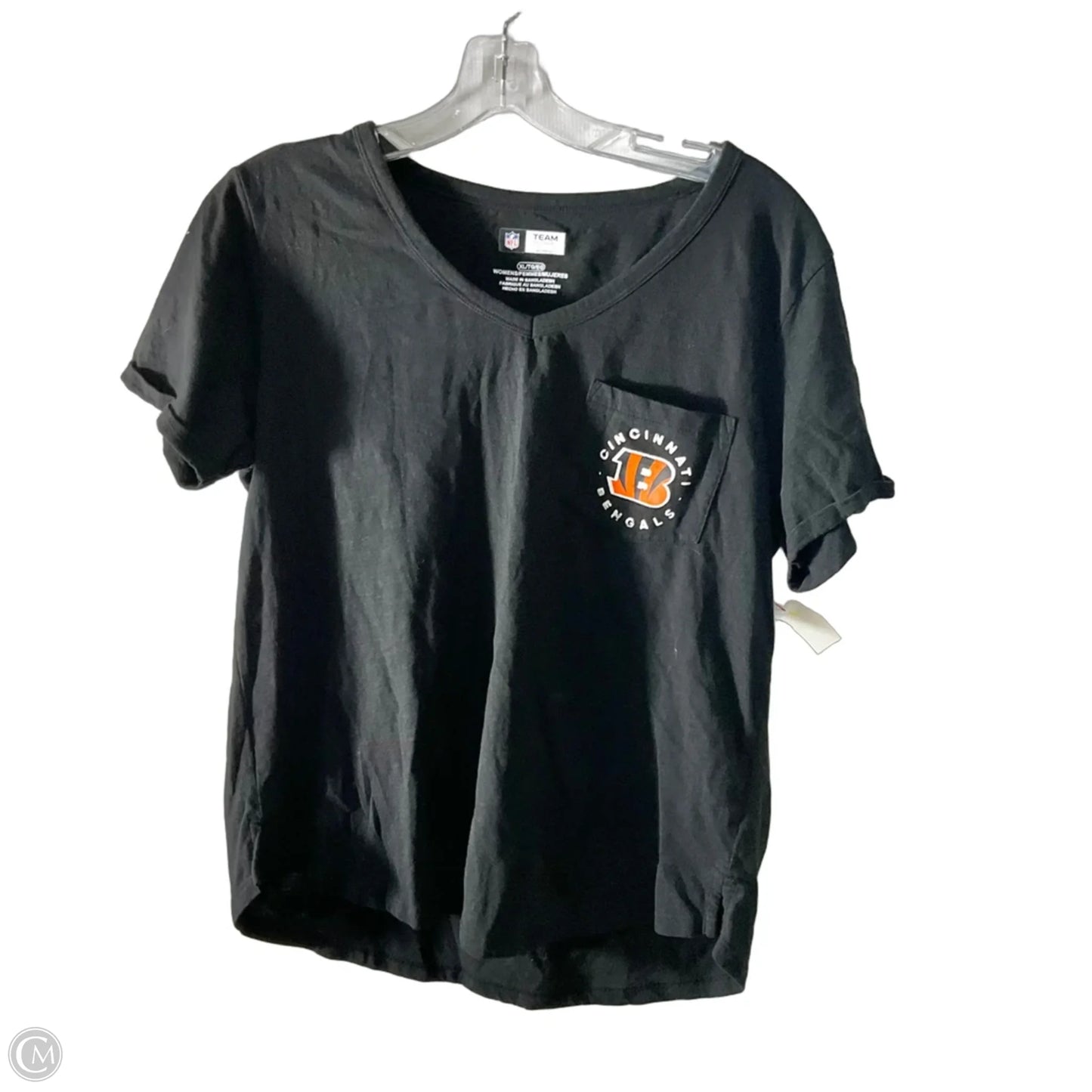 Top Short Sleeve By Nfl In Black, Size: Xl