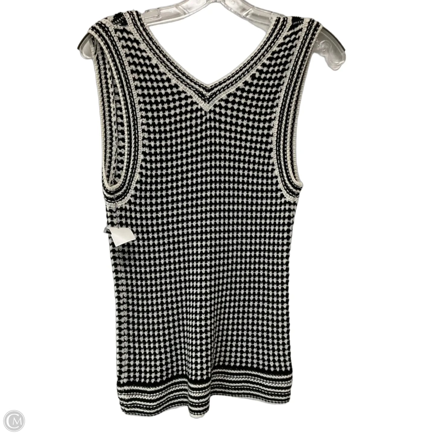 Sweater Short Sleeve By Evereve In Black & White, Size: S