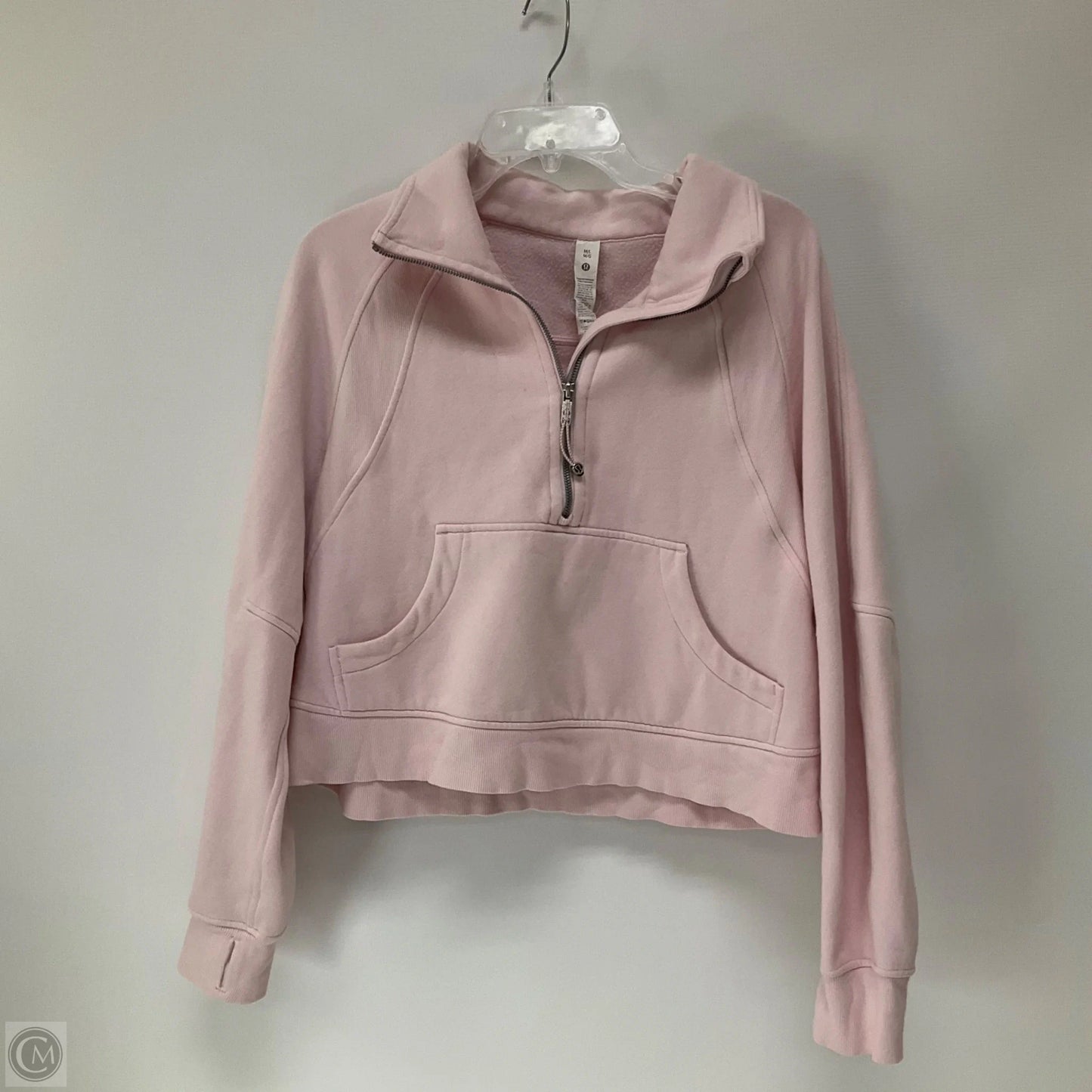 Athletic Sweatshirt Collar By Lululemon In Pink, Size: M