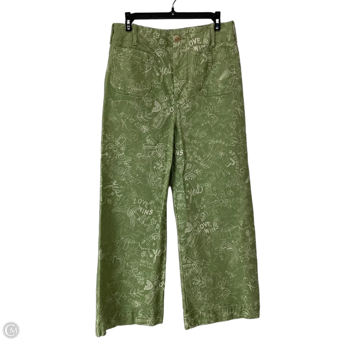 Jeans Wide Leg By Pilcro In Green, Size: 10