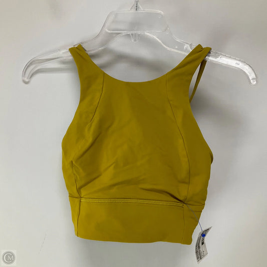 Athletic Bra By Lululemon In Yellow, Size: 6