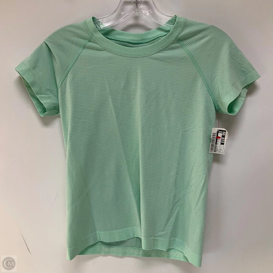 Athletic Top Short Sleeve By Lululemon In Teal, Size: S
