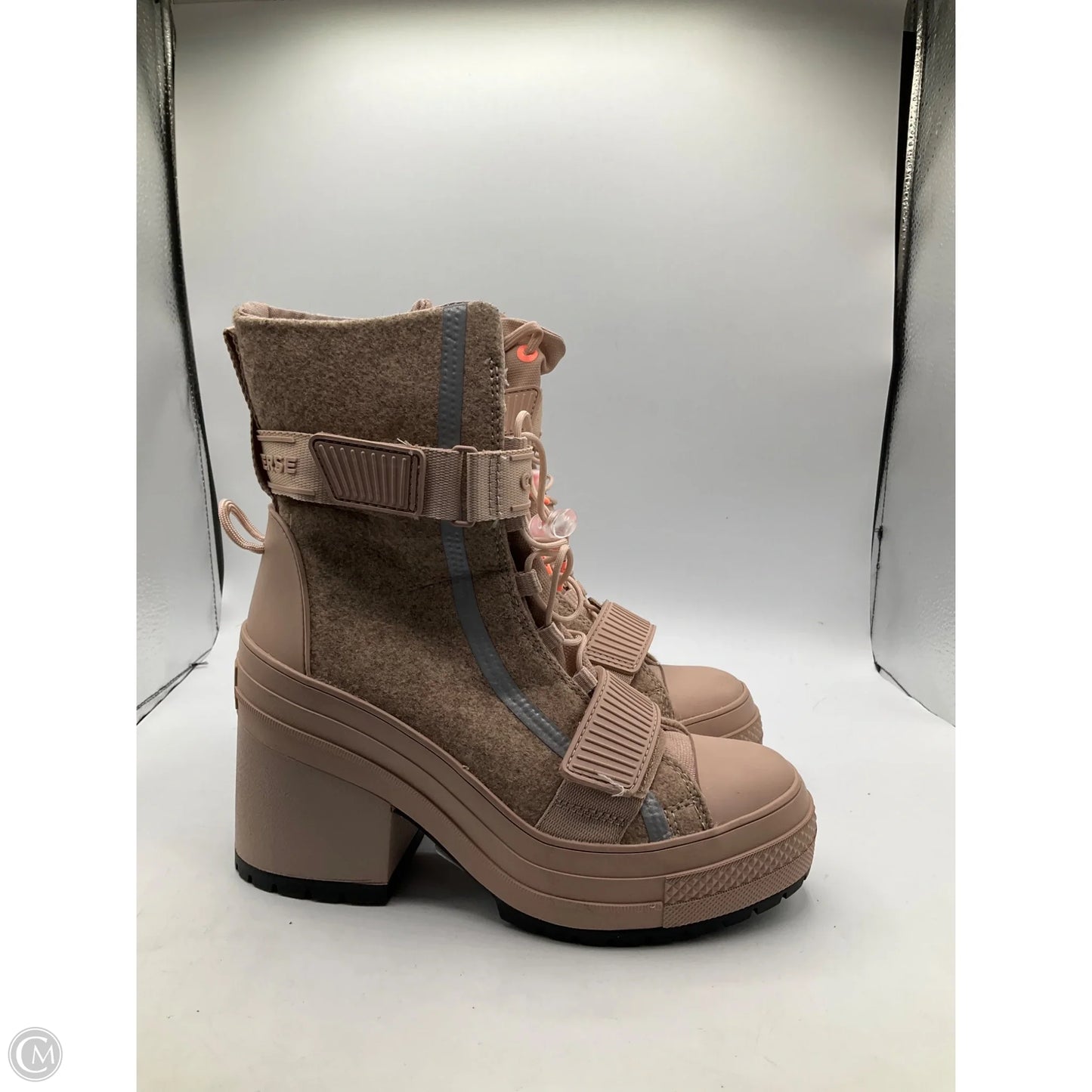 Boots Ankle Heels By Converse In Pink, Size: 7