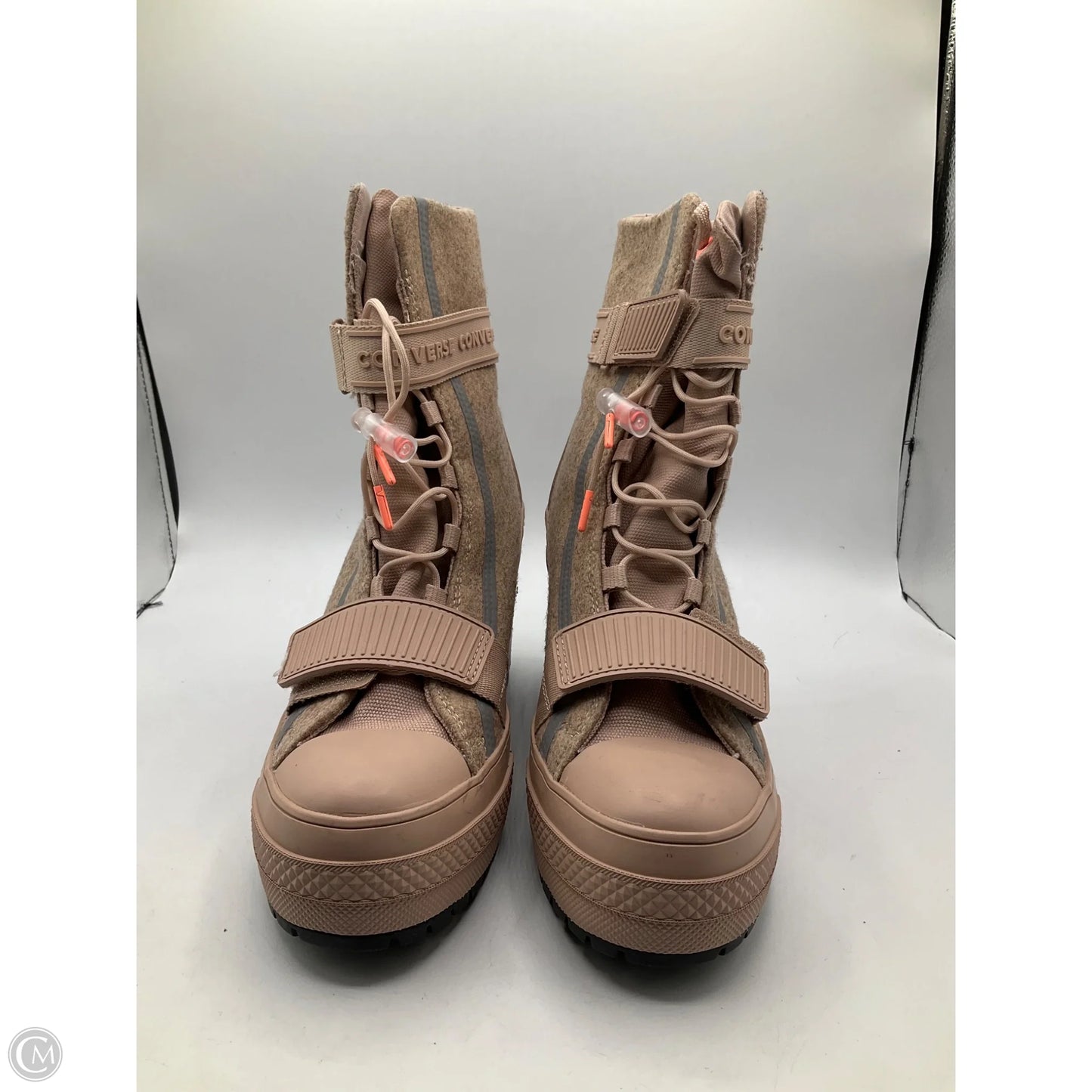 Boots Ankle Heels By Converse In Pink, Size: 7