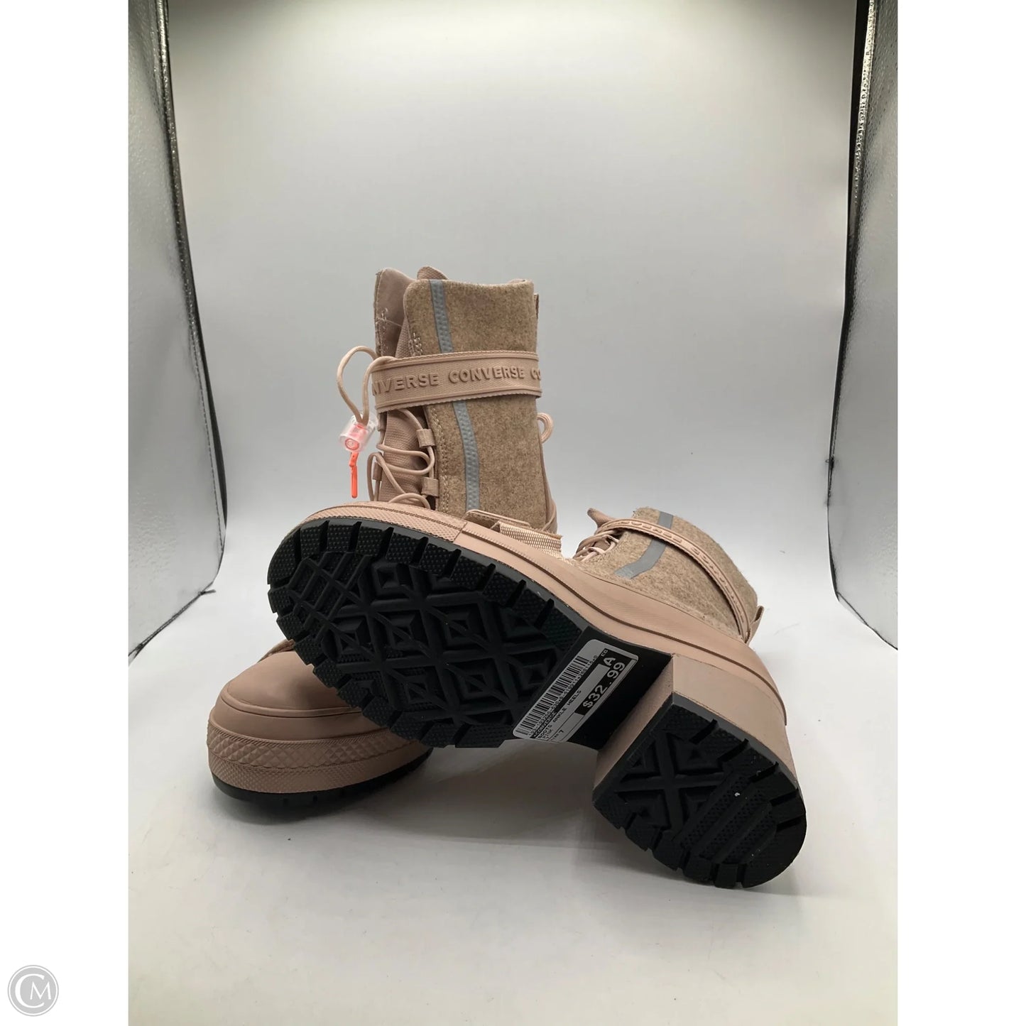 Boots Ankle Heels By Converse In Pink, Size: 7