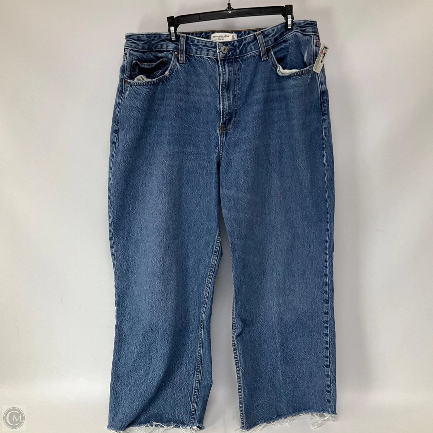 Jeans Straight By Abercrombie And Fitch In Blue Denim, Size: 16