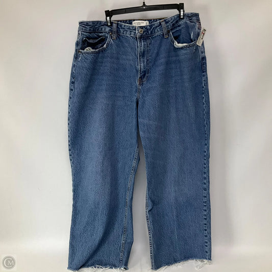 Jeans Straight By Abercrombie And Fitch In Blue Denim, Size: 16