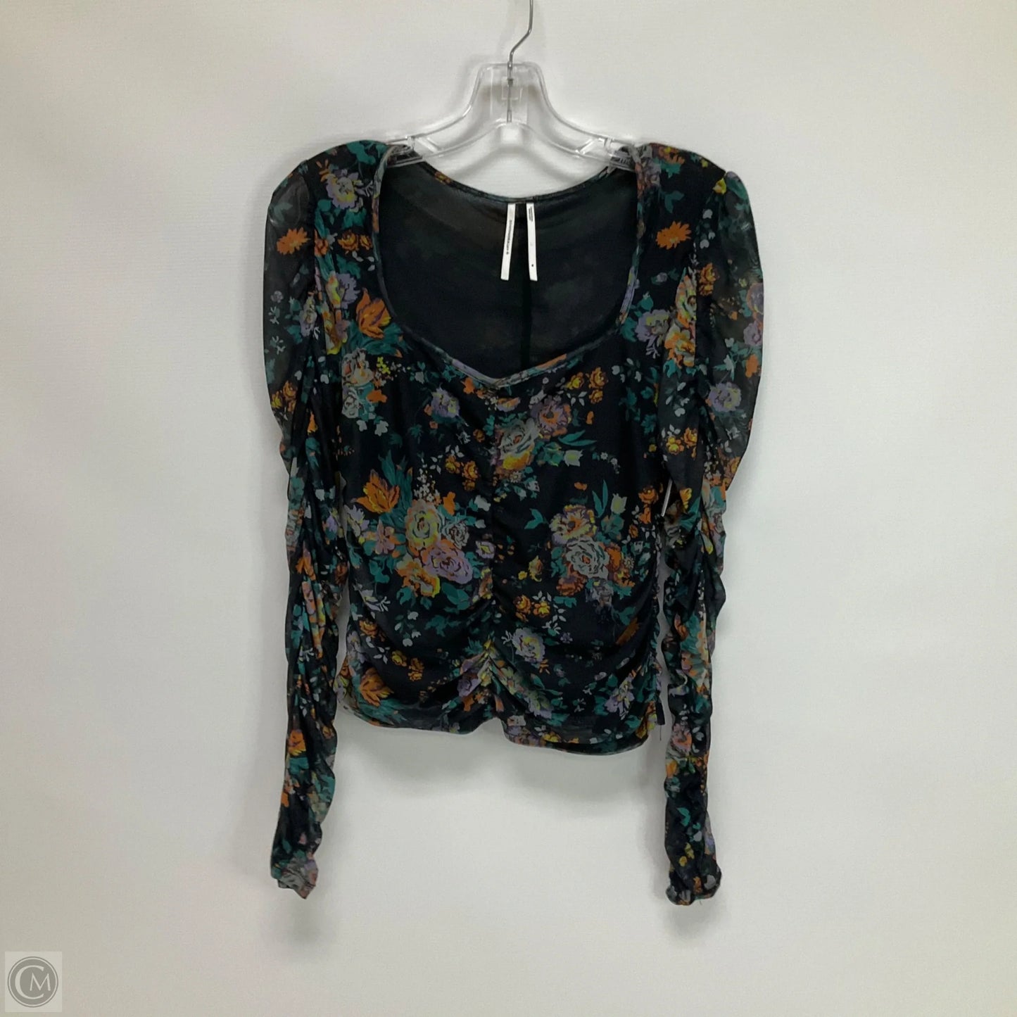 Top Long Sleeve By Anthropologie In Floral Print, Size: M