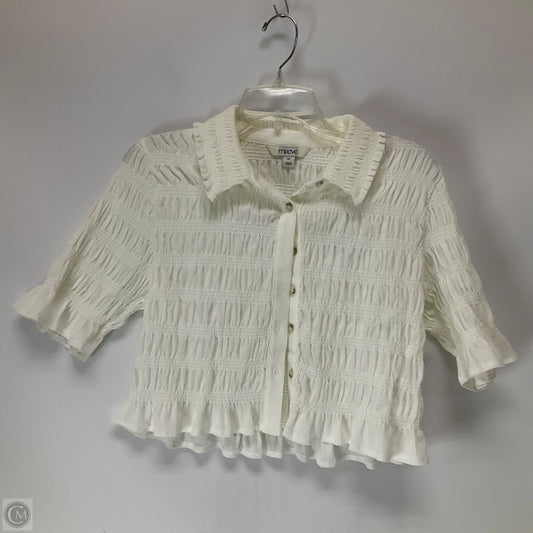 Top Short Sleeve By Maeve In White, Size: Mp