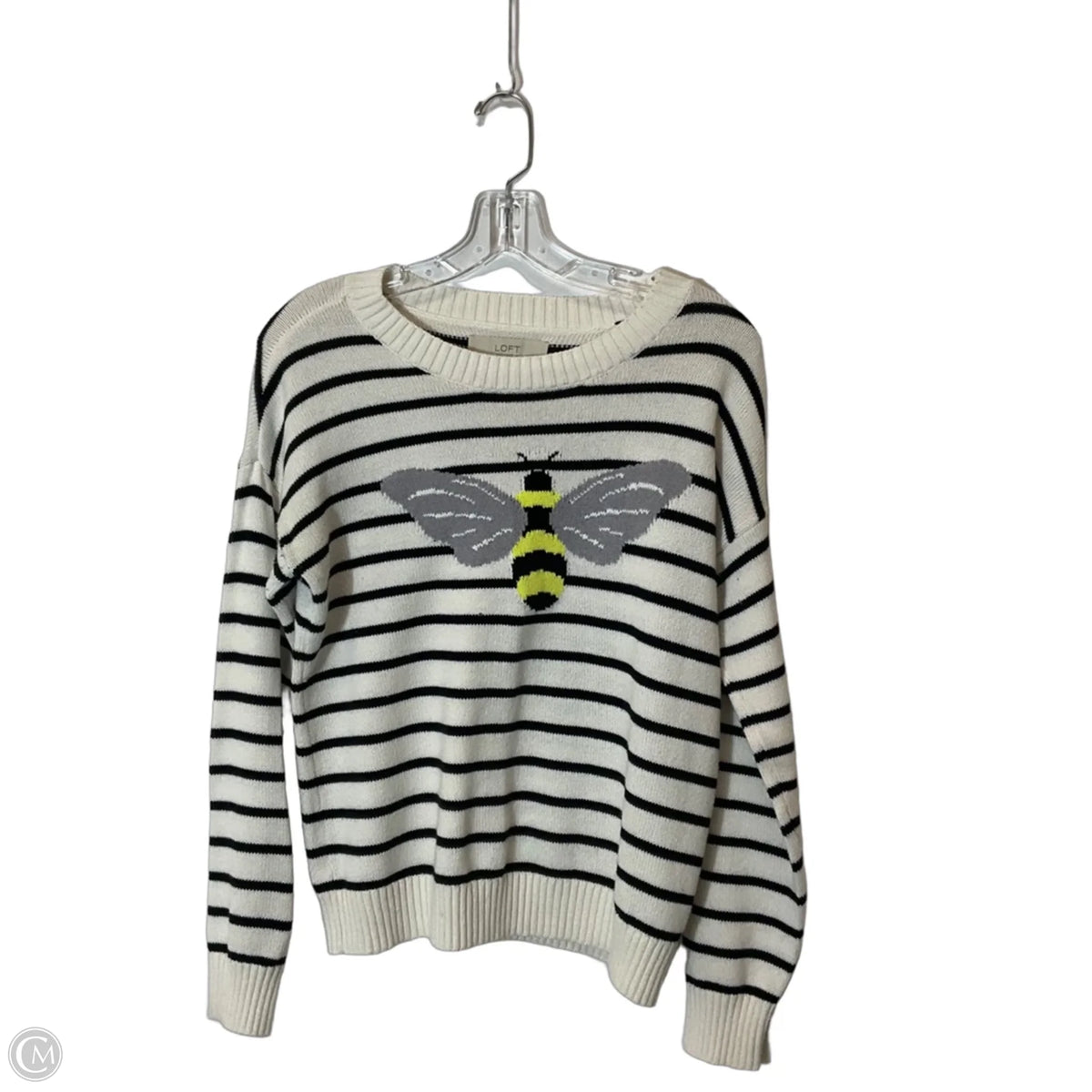 Top Long Sleeve By Loft In Striped Pattern, Size: Xs