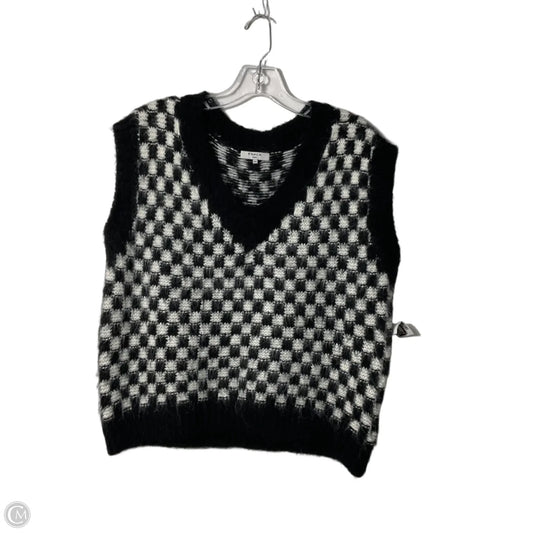 Vest Fleece By Frnch In Black & White, Size: S