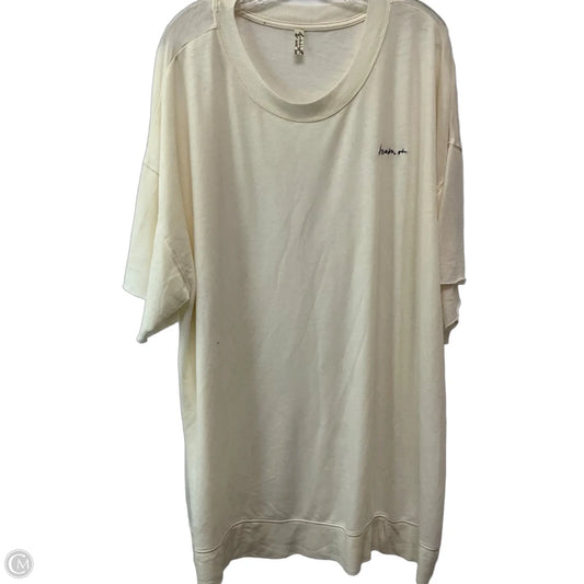 Top Short Sleeve By Free People In Cream, Size: L