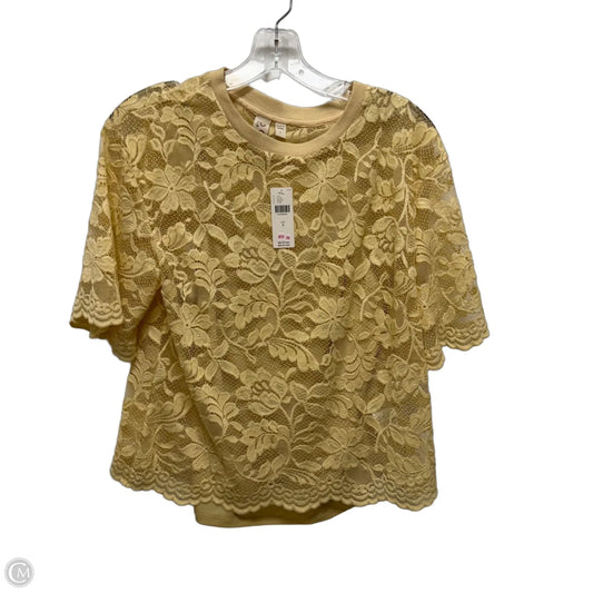 Top Short Sleeve By Dolan Left Coast In Tan, Size: S