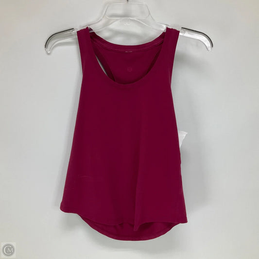 Athletic Tank Top By Lululemon In Maroon, Size: 4