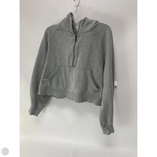 Athletic Sweatshirt Hoodie By Lululemon In Grey, Size: Xl