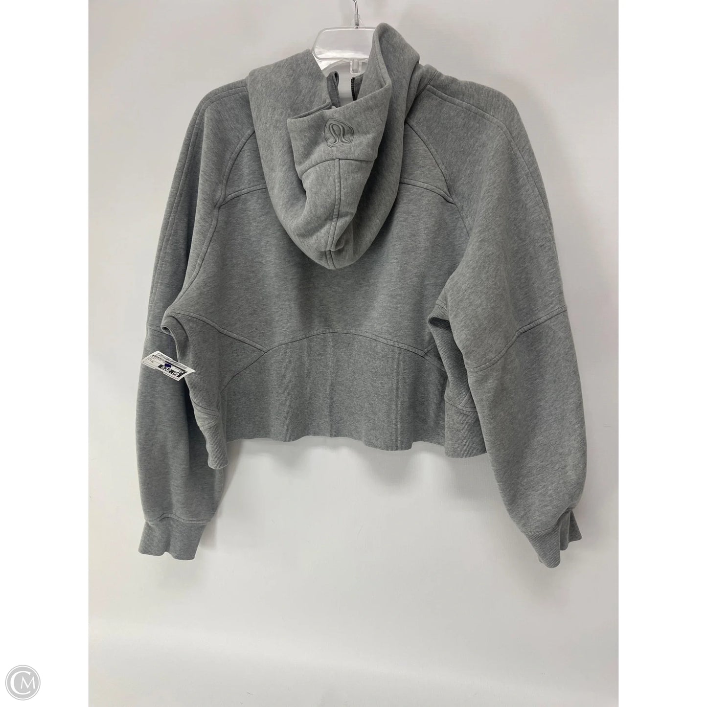 Athletic Sweatshirt Hoodie By Lululemon In Grey, Size: Xl