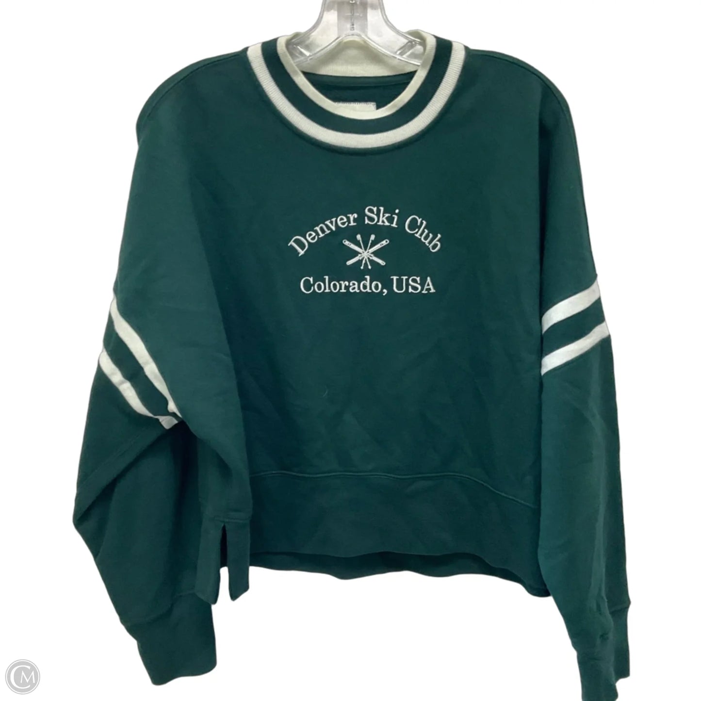 Top Long Sleeve By Abercrombie And Fitch In Green, Size: M