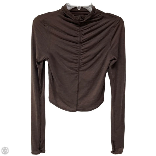 Athletic Top Long Sleeve Collar By Free People In Mauve, Size: Xs