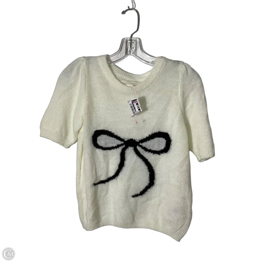 Sweater Short Sleeve By Anthropologie In White, Size: Xs