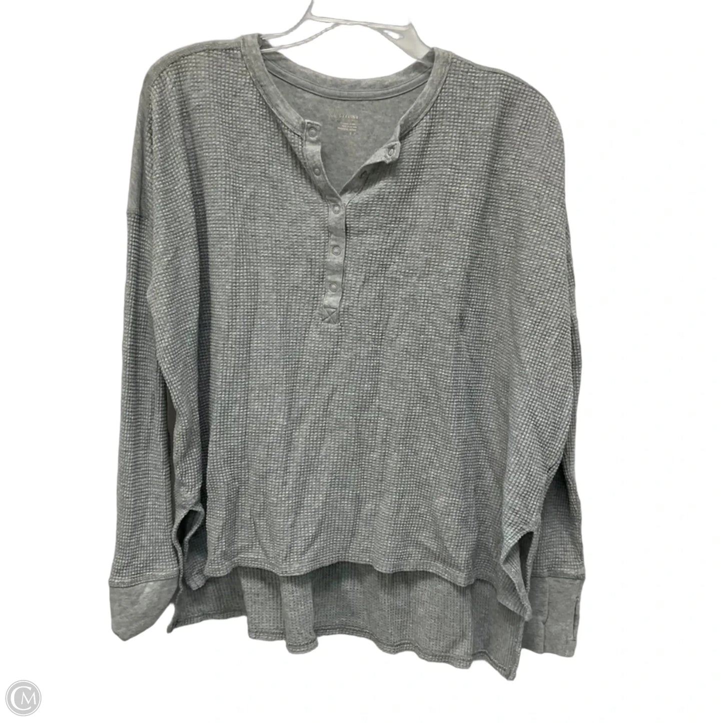 Top Long Sleeve By Aerie In Grey, Size: S