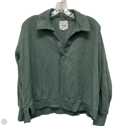 Top Long Sleeve By Aerie In Green, Size: S