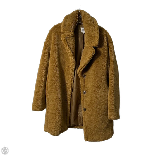 Coat Faux Fur & Sherpa By Gap In Brown, Size: M