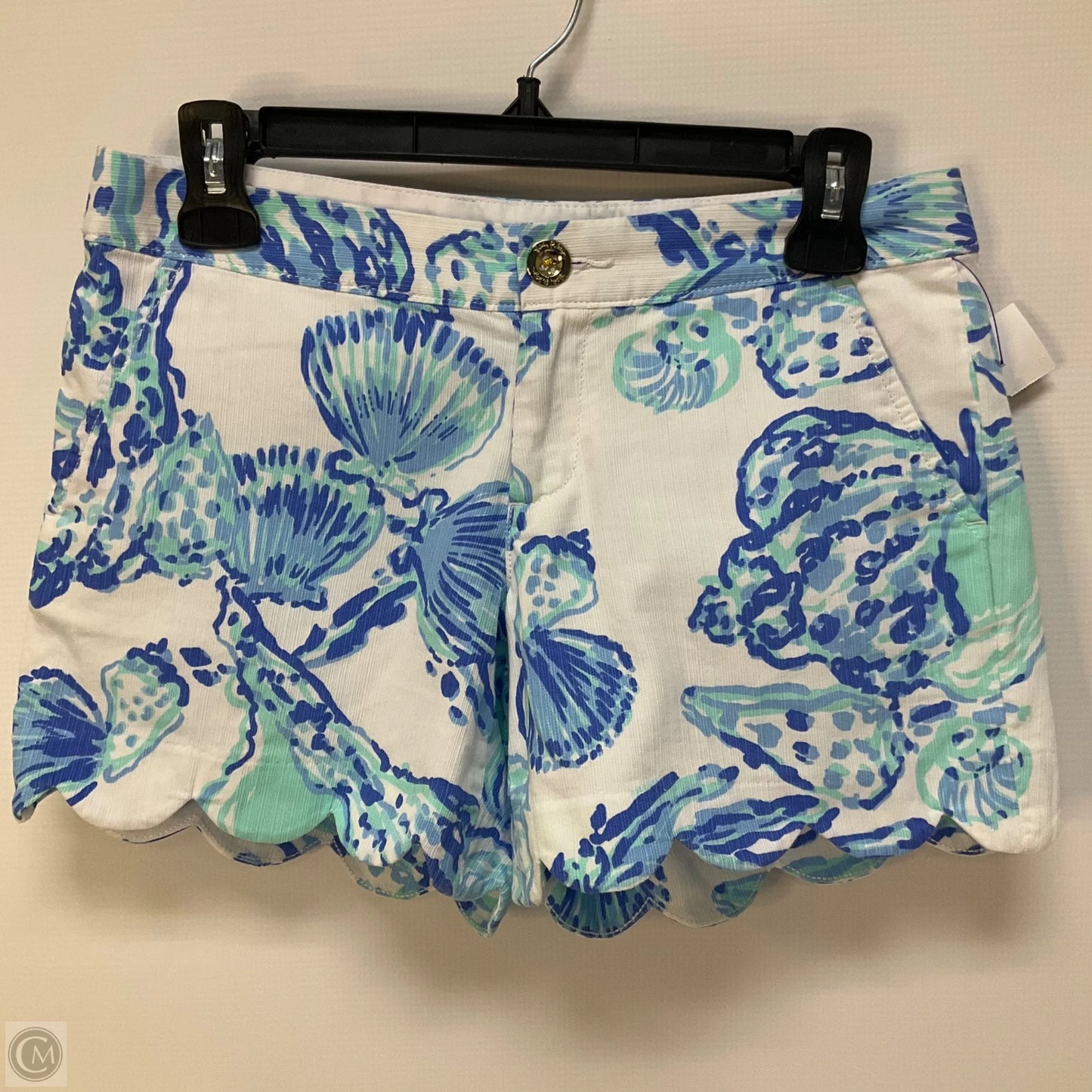 Shorts Designer By Lilly Pulitzer In Blue & White, Size: 0